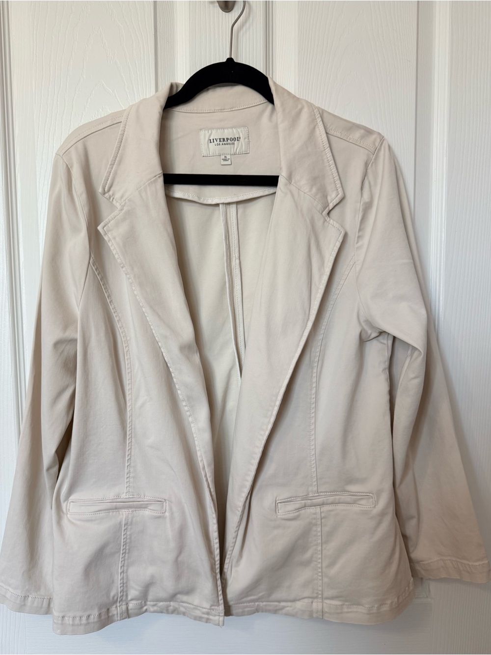 Liverpool Cream Open-Front Blazer